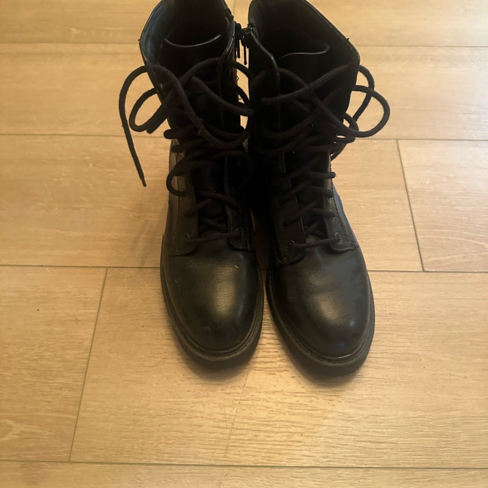 Black Leather womens Boots